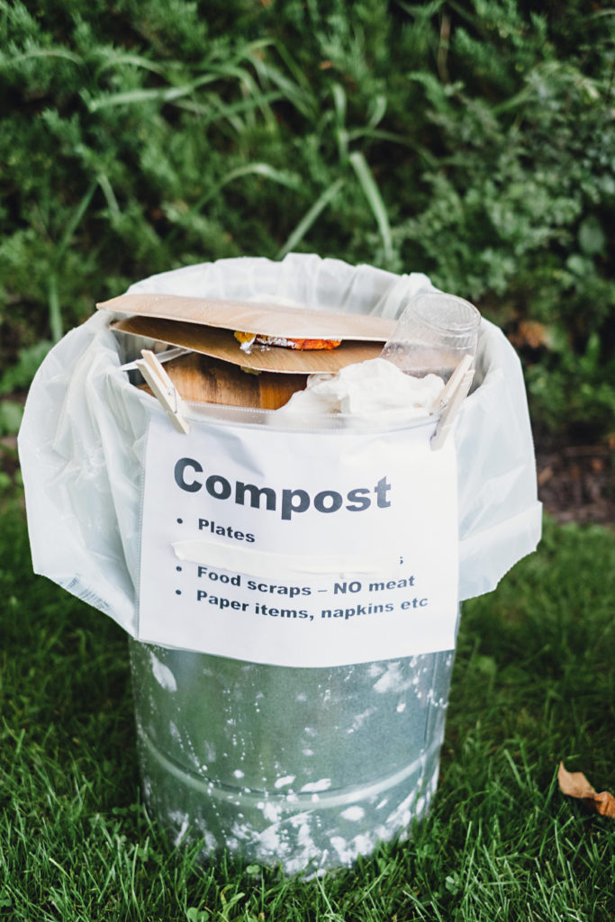 A full compost bucket